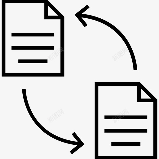 数据交换数据共享文件图标svg_新图网 https://ixintu.com 600金融平面线图标 数据交换 数据共享 文件