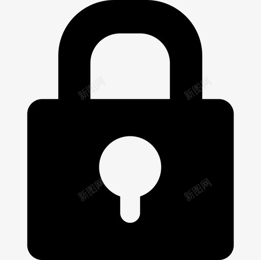 锁定挂锁基本用户界面填充图标svg_新图网 https://ixintu.com 基本用户界面 填充 锁定挂锁