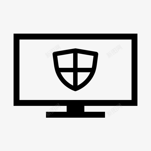 电视屏幕屏蔽保护电视图标svg_新图网 https://ixintu.com 保护 电视 电视屏幕图标 电视屏幕屏蔽
