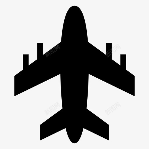 飞机机场旅行图标svg_新图网 https://ixintu.com 100个商业符号 旅行 机场 飞机