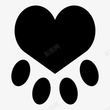 轨道狗心脏图标图标