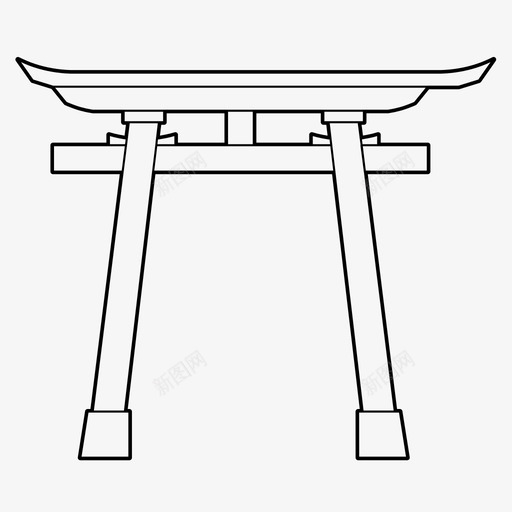 神道门入口日本细木工图标svg_新图网 https://ixintu.com 入口 托里 日本细木工 神社 神道门