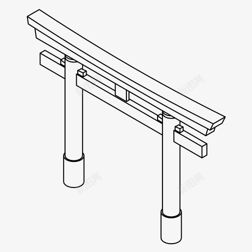 东丽入口大门图标svg_新图网 https://ixintu.com 东丽 入口 大门 日本细木工 神社 神道门