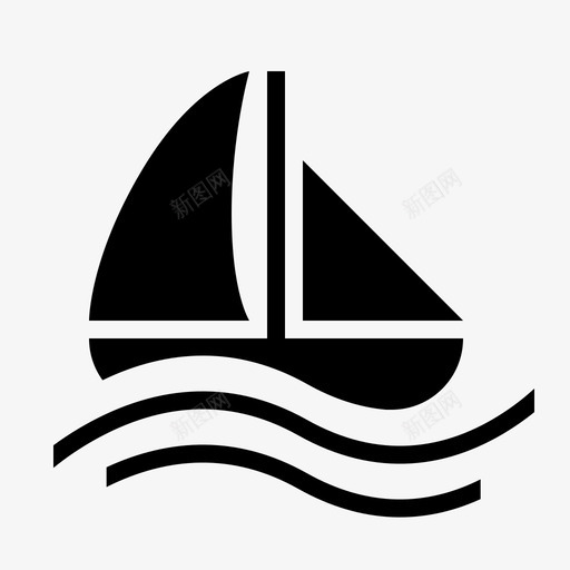 icon-44-sailing-boat-watersvg_新图网 https://ixintu.com icon-44-sailing-boat-water