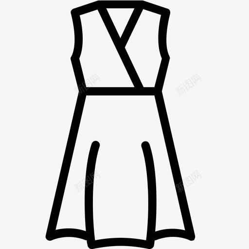 裹身裙服装女士图标svg_新图网 https://ixintu.com 女士 女士服装轮廓系列 服装 裹身裙