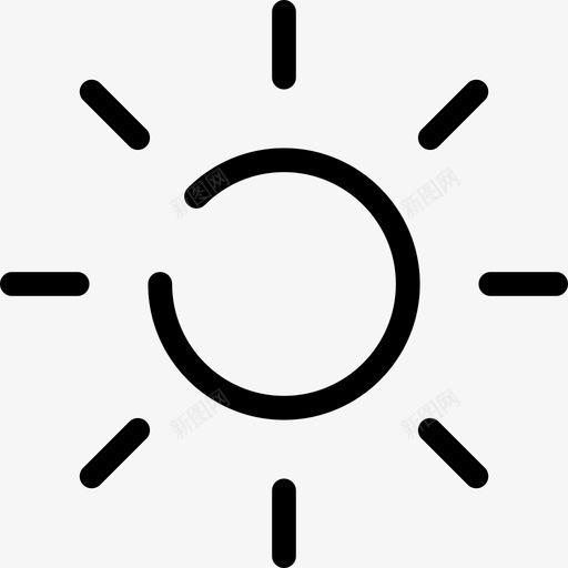 太阳光线图标svg_新图网 https://ixintu.com 光线 太阳