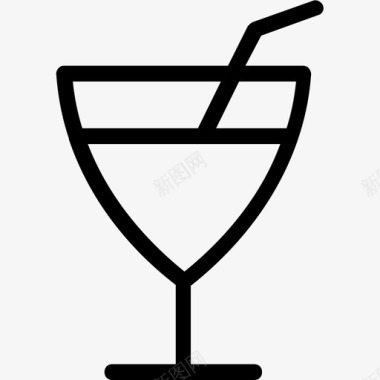 鸡尾酒饮料玻璃杯图标图标