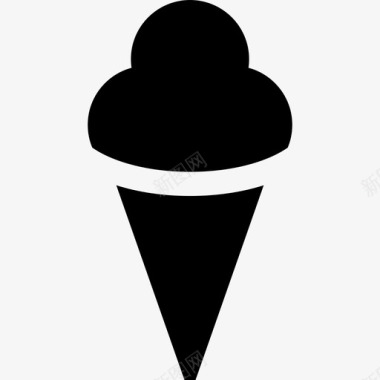 冰淇淋蛋卷食品poi食品图标图标