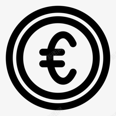 欧元会计银行图标图标