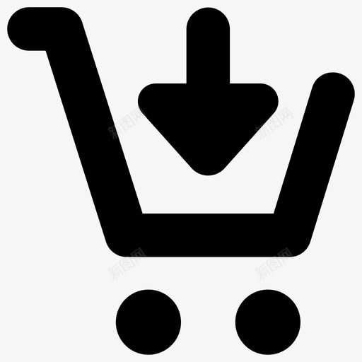添加到购物车简单图标svg_新图网 https://ixintu.com 添加到购物车 简单图标