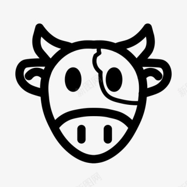 牛动物乳制品图标图标