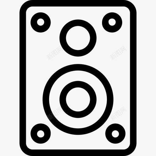 扬声器电子产品音乐图标svg_新图网 https://ixintu.com 低音炮 扬声器 派对和庆典线路图标 电子产品 音乐