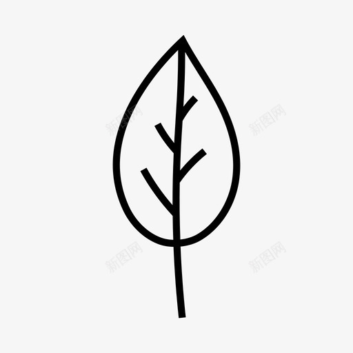 树叶花园手绘图标svg_新图网 https://ixintu.com 手绘 树叶 花园 草本植物