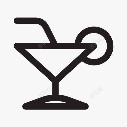 鸡尾酒酒咖啡馆的标志图标svg_新图网 https://ixintu.com 咖啡馆的标志 酒 鸡尾酒