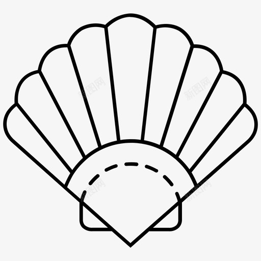 贝壳海滩蛤蜊图标svg_新图网 https://ixintu.com 海洋 海滩 蛤蜊 贝壳