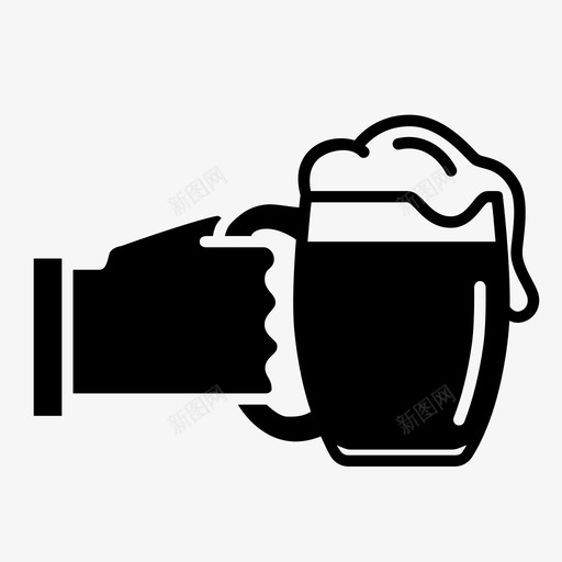 啤酒啤酒杯手图标svg_新图网 https://ixintu.com 保持 啤酒 啤酒图标 啤酒杯 啤酒节 手