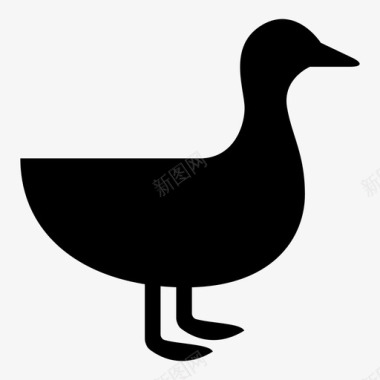 鸭子动物鸟图标图标