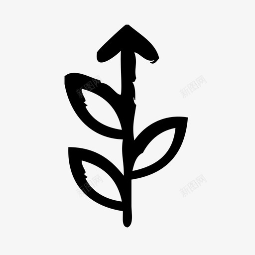 成熟生长植物图标svg_新图网 https://ixintu.com 成熟 植物 生长 粗略