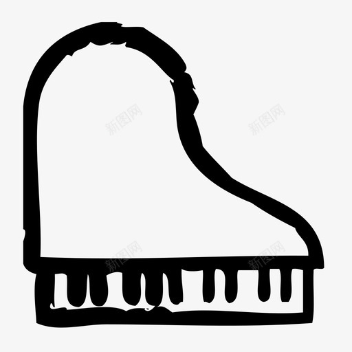 钢琴器乐乐器图标svg_新图网 https://ixintu.com 乐器 器乐 声音 旋律 素描 钢琴 音乐