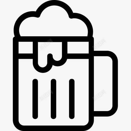 啤酒杯啤酒品脱品脱杯图标svg_新图网 https://ixintu.com 品脱杯 啤酒品脱 啤酒杯 派对和庆典系列图标