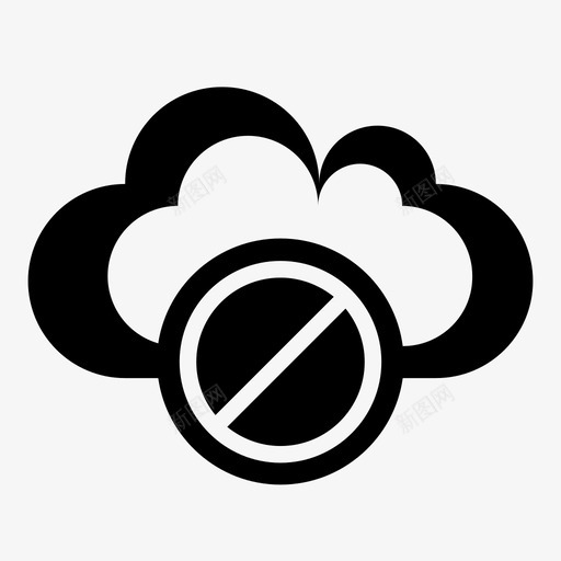 云终止云计算云数据图标svg_新图网 https://ixintu.com 云存储 云数据 云服务 云终止 云计算 停止