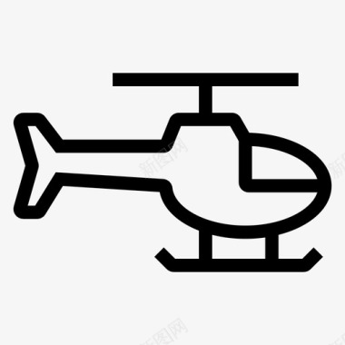直升机飞机航班图标图标