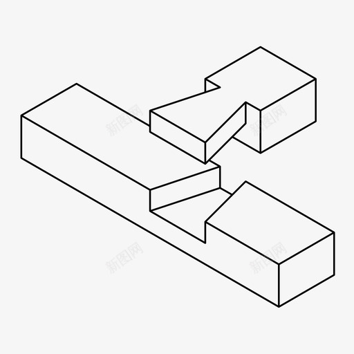 燕尾榫搭接木工连接图标svg_新图网 https://ixintu.com 木制品 木工 燕尾榫搭接 细木工 细部 连接