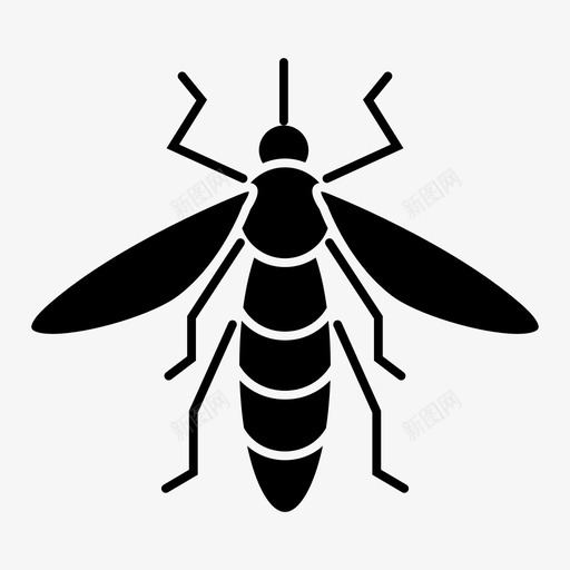 蚊子血虫子图标svg_新图网 https://ixintu.com 昆虫 虫子 蚊子 血