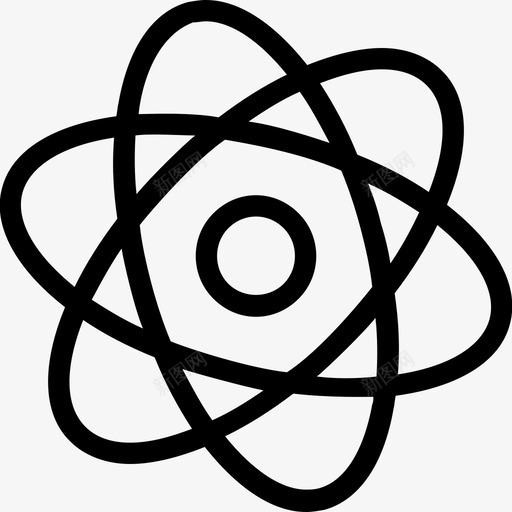 电子原子分子键图标svg_新图网 https://ixintu.com 分子 分子键 原子 电子 科学 科技线图标