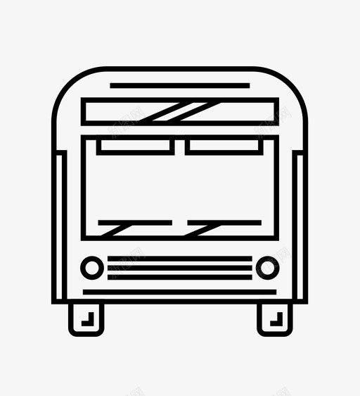 公共汽车交通工具车辆图标svg_新图网 https://ixintu.com 交通工具 公共汽车 日用品 车辆