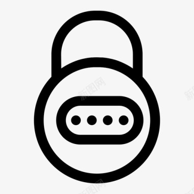 密码锁挂锁图标图标