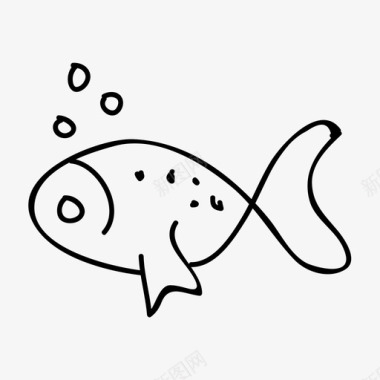 鱼食物配料图标图标