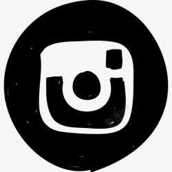 网络应用程序Instagram徽标社交手绘网络应用程序图标高清图片