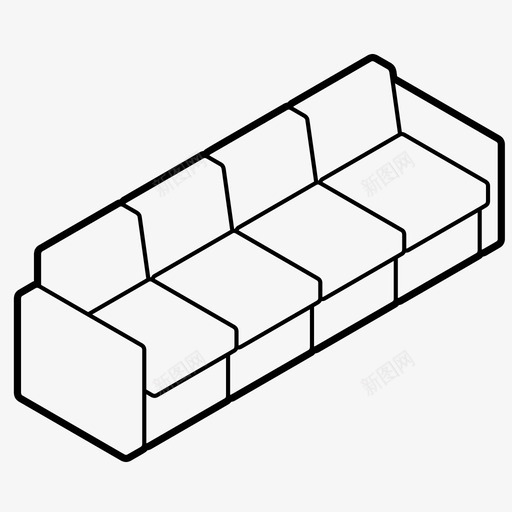 沙发家具客厅图标svg_新图网 https://ixintu.com 客厅 家具 放松 沙发 沙发扶手椅