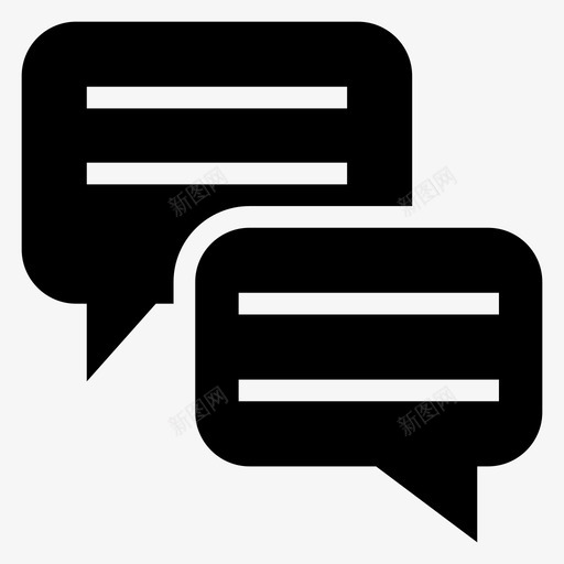沟通聊天联系图标svg_新图网 https://ixintu.com 100个商业符号 信息 沟通 界面 聊天 联系 谈话