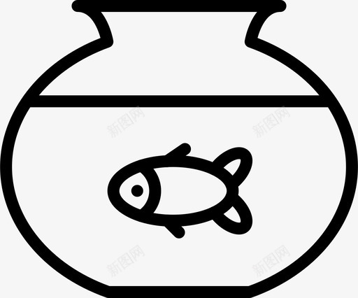 宠物鱼动物鱼缸图标svg_新图网 https://ixintu.com smashicons宠物店概述 动物 宠物店 宠物鱼 鱼缸