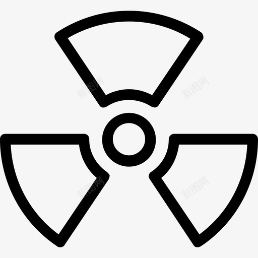 有毒危险核图标svg_新图网 https://ixintu.com 危险 放射性 有毒 核 科技线图标 辐射