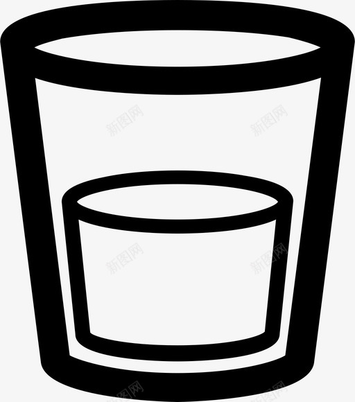 一杯水杯子饮料图标svg_新图网 https://ixintu.com 一杯水 杯子 液体 饮料