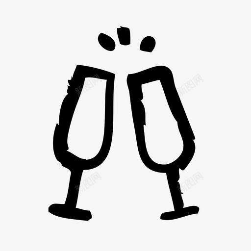 葡萄酒素描图标svg_新图网 https://ixintu.com 素描 葡萄酒