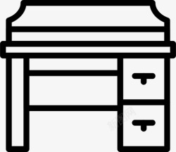 梳妆台上物品梳妆台物品家具图标高清图片