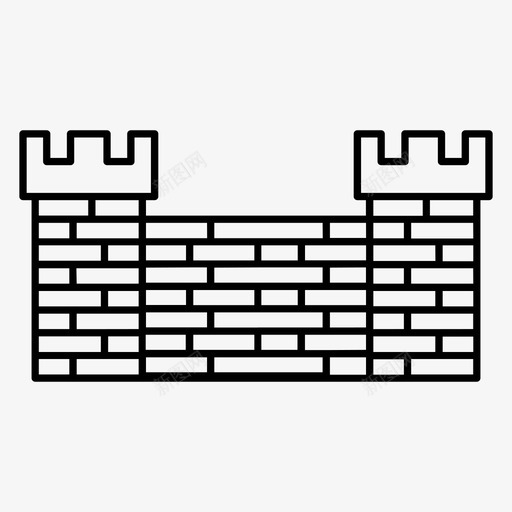 城堡堡垒城墙图标svg_新图网 https://ixintu.com 城堡 城墙 堡垒