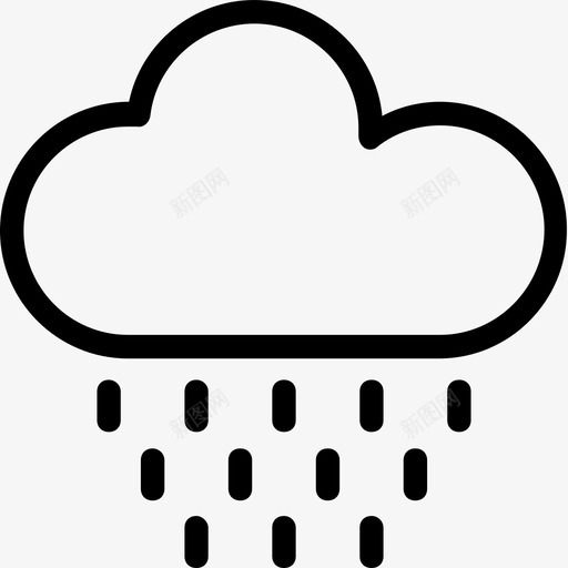 雨云雨滴图标svg_新图网 https://ixintu.com 云 科技路线图标 雨 雨天 雨滴