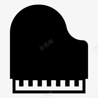 钢琴复音乐器图标图标