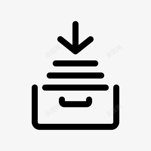 档案文件收件箱图标svg_新图网 https://ixintu.com 存储 收件箱 文件 档案下载