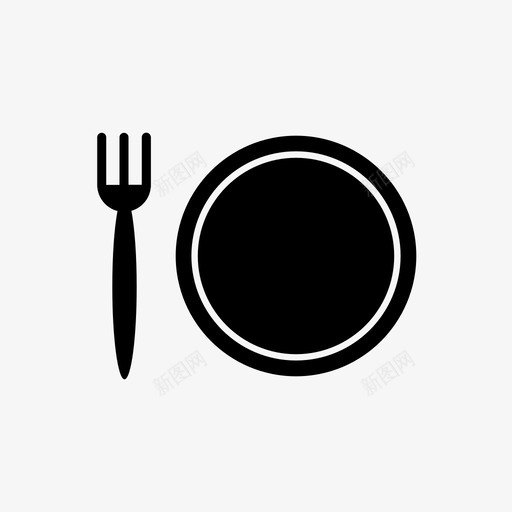 盘子餐具食物图标svg_新图网 https://ixintu.com 刀叉 最爱的套装4 盘子 食物 餐具