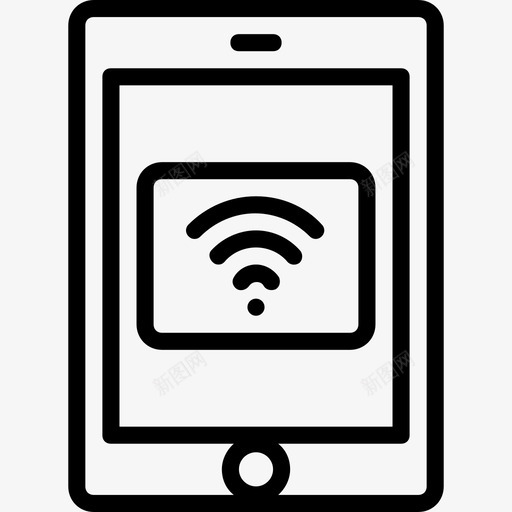 wifi平板电脑连接ipad图标svg_新图网 https://ixintu.com ipad wifi平板电脑 信号 平板电脑功能概述集 连接