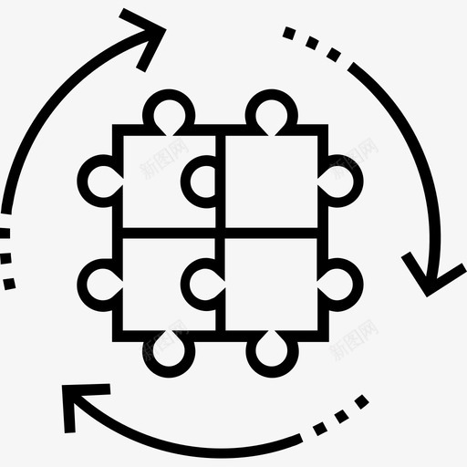 解决方案拼图逻辑图标svg_新图网 https://ixintu.com 1400网页和搜索引擎优化平面线图标 战略 拼图 解决方案 逻辑