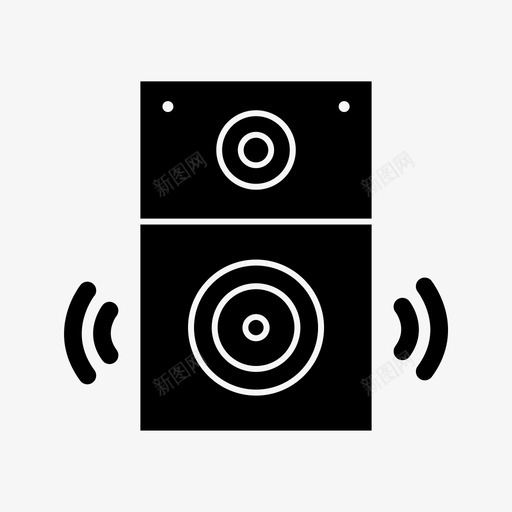 扬声器音乐声音图标svg_新图网 https://ixintu.com 声音 多媒体 扬声器 系统 音乐