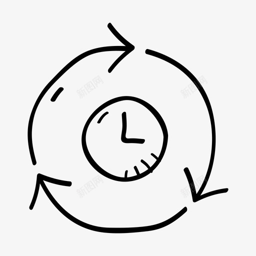 时间管理效率互动图标svg_新图网 https://ixintu.com 互动 商业涂鸦 效率 时间管理 生产力