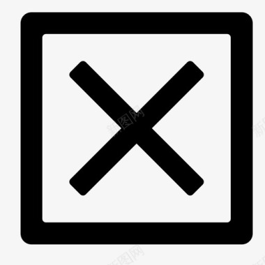 方形 关闭图标